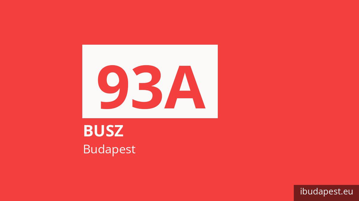 A 93A jelzésű busz Budapesten
