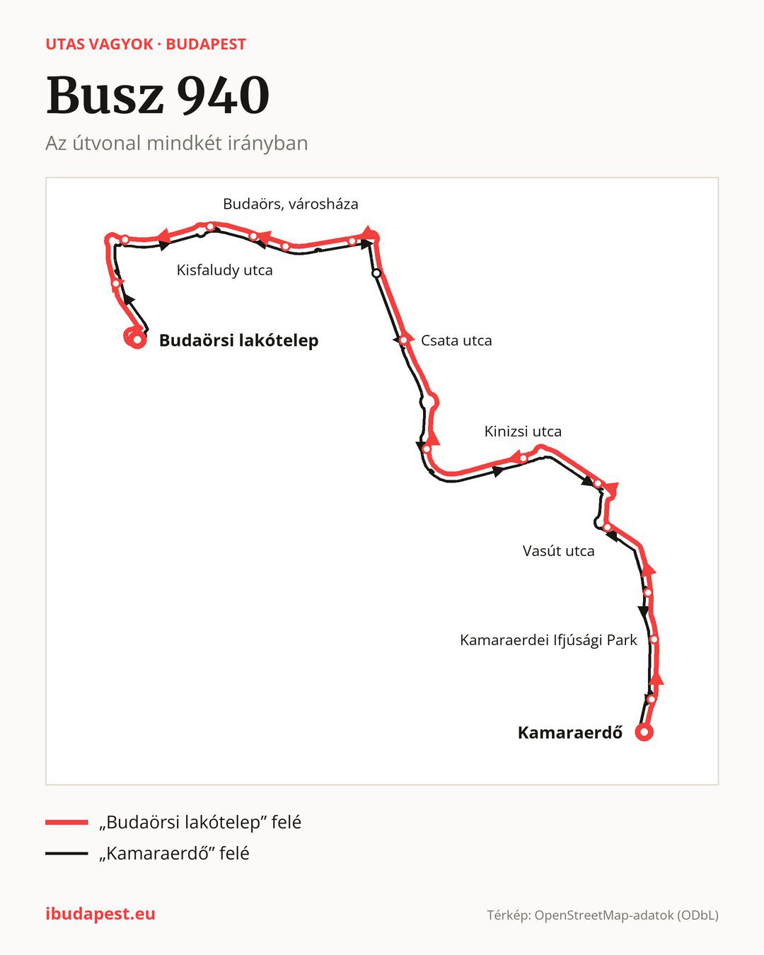 A 940 jelzésű éjszakai busz Budapesten