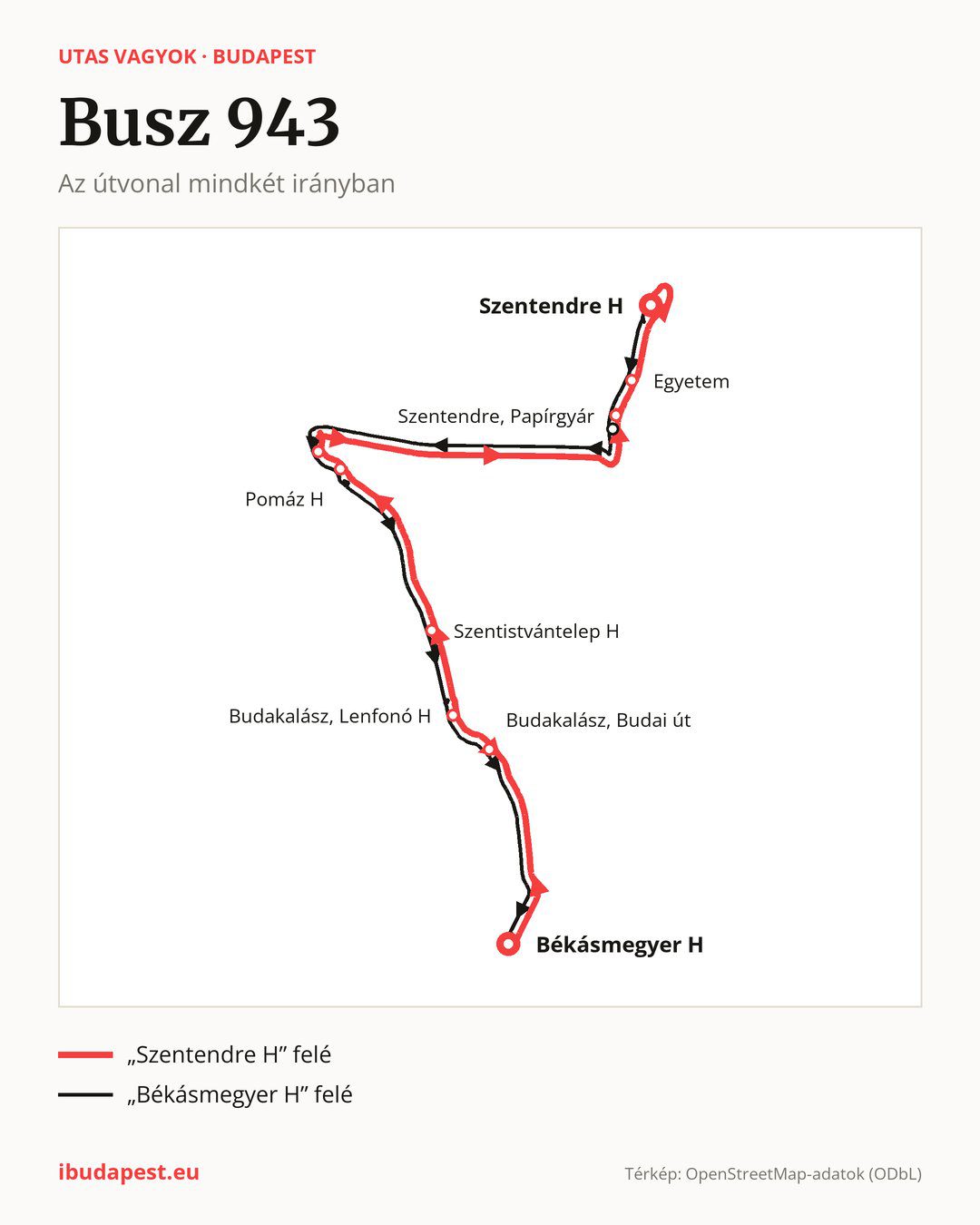 A 943 jelzésű éjszakai busz Budapesten