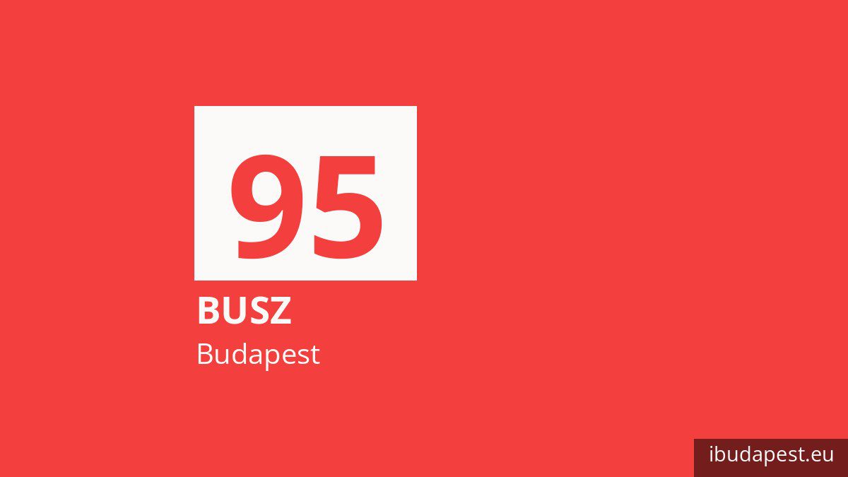 A 95 jelzésű busz Budapesten