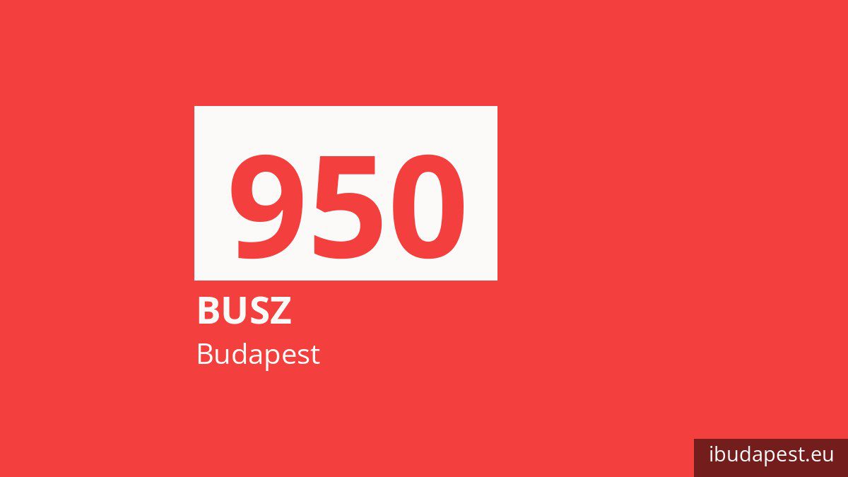 A 950 jelzésű éjszakai busz Budapesten