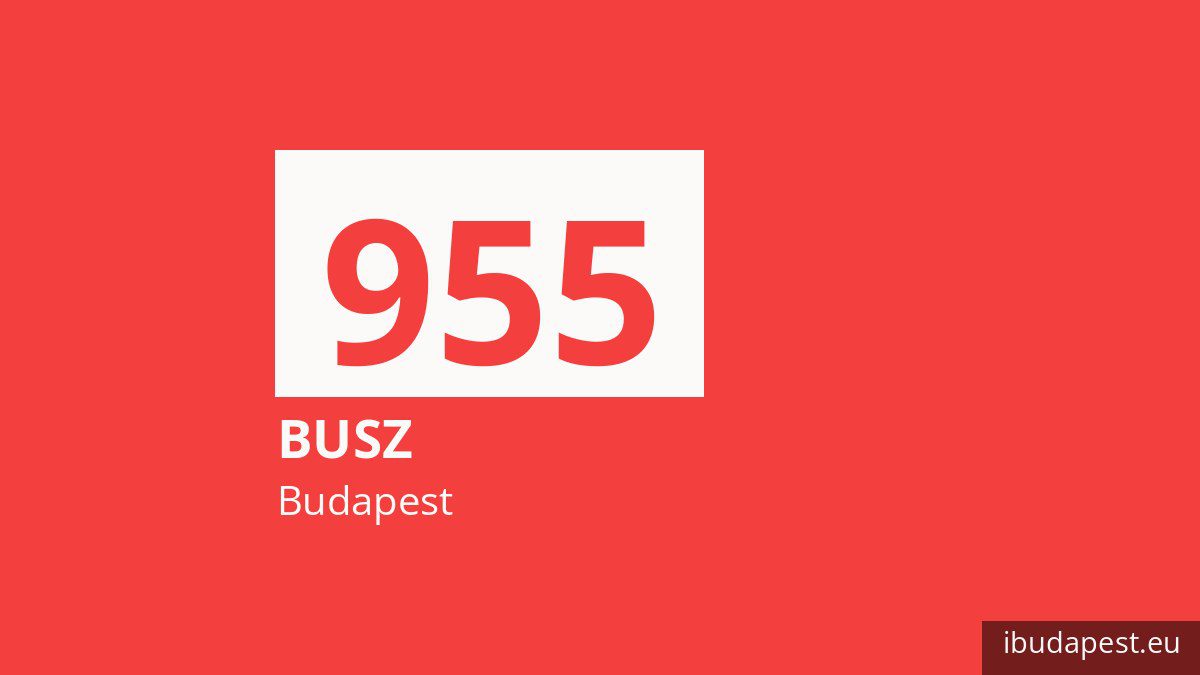 A 955 jelzésű éjszakai busz Budapesten