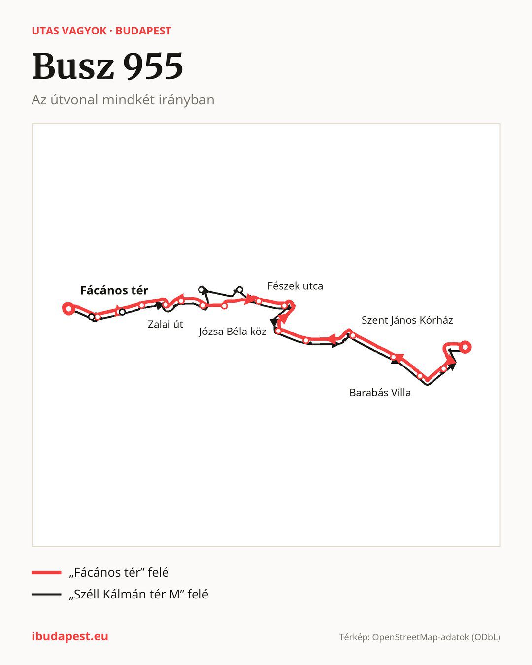 A 955 jelzésű éjszakai busz Budapesten