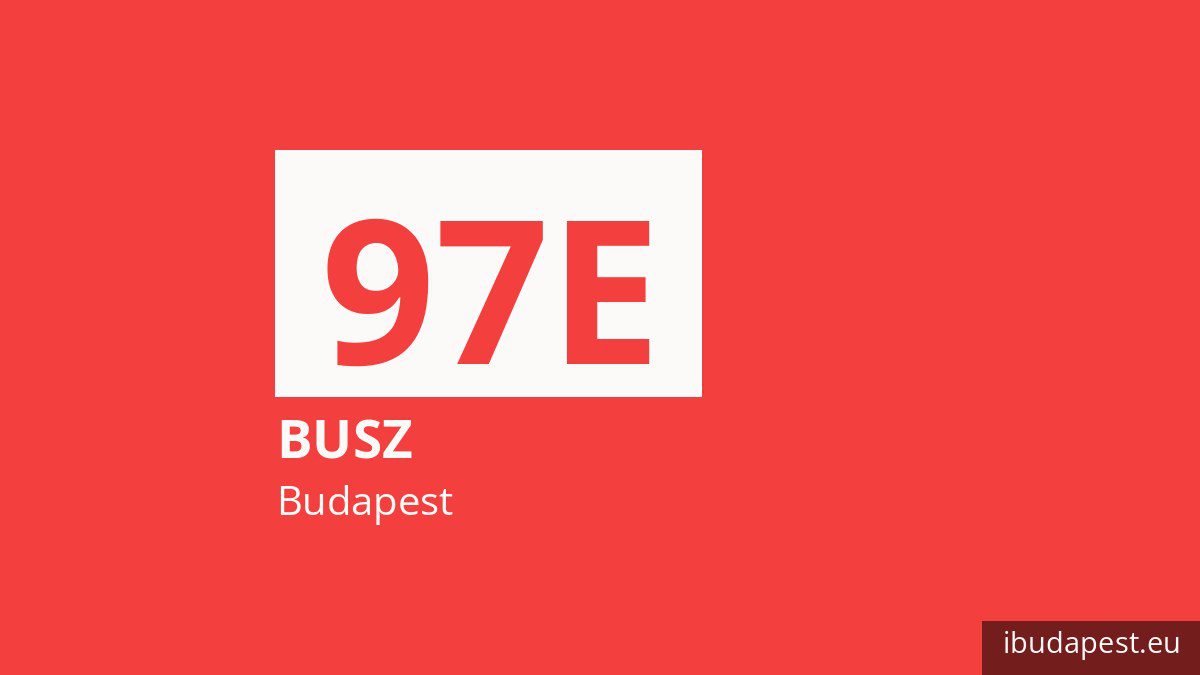 A 97E jelzésű busz Budapesten
