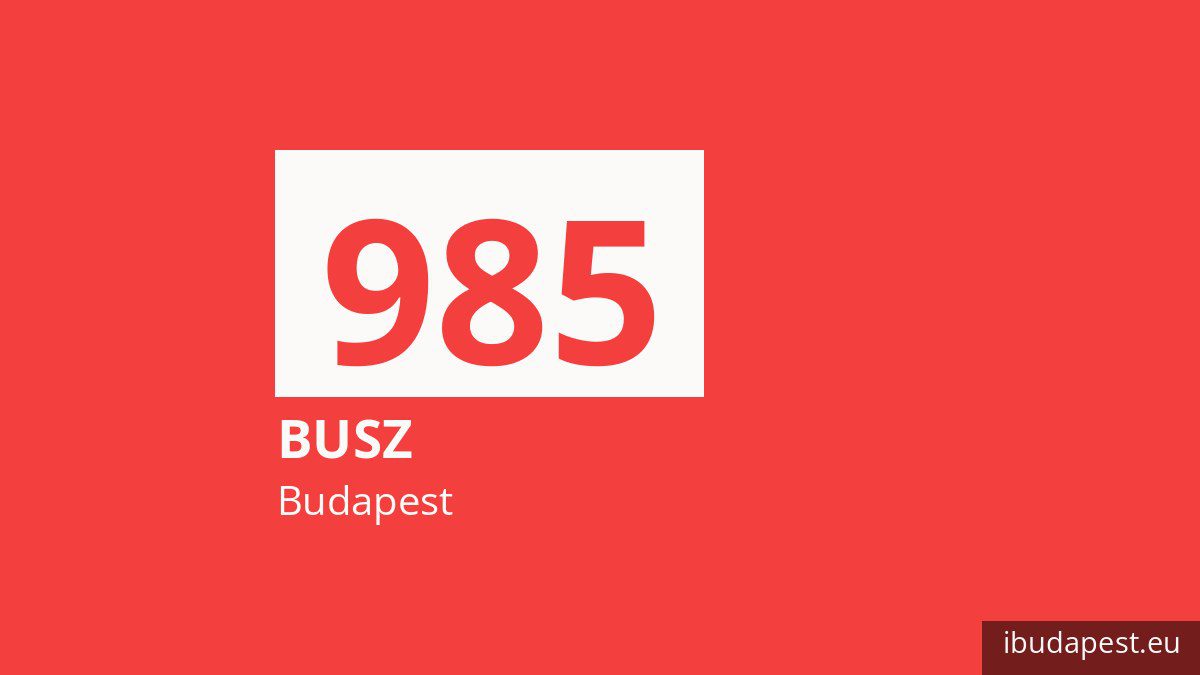 A 985 jelzésű éjszakai busz Budapesten