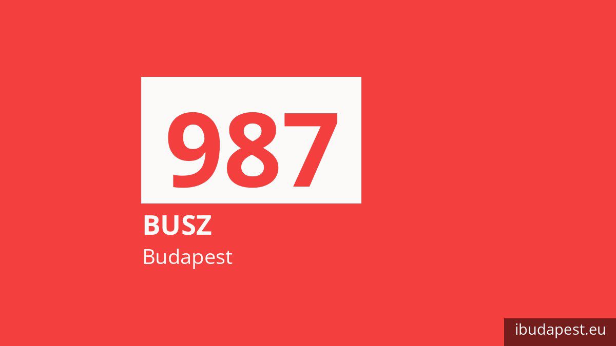 A 987 jelzésű éjszakai busz Budapesten