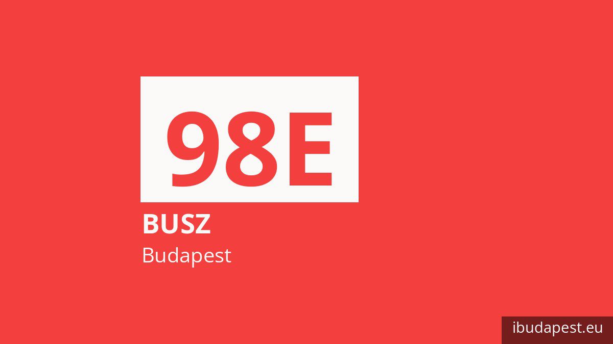 A 98E jelzésű busz Budapesten