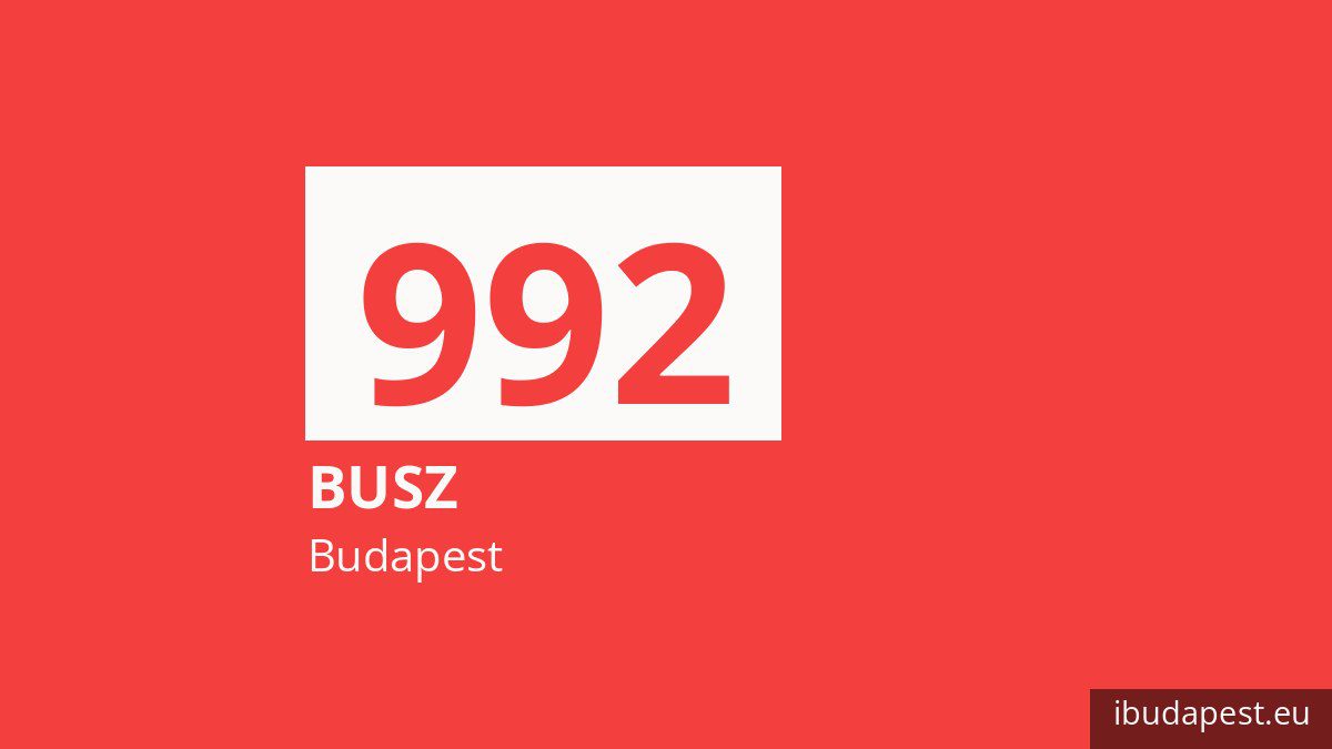 A 992 jelzésű éjszakai busz Budapesten