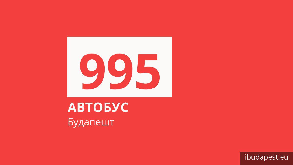 Ночной автобус 995 в Будапеште