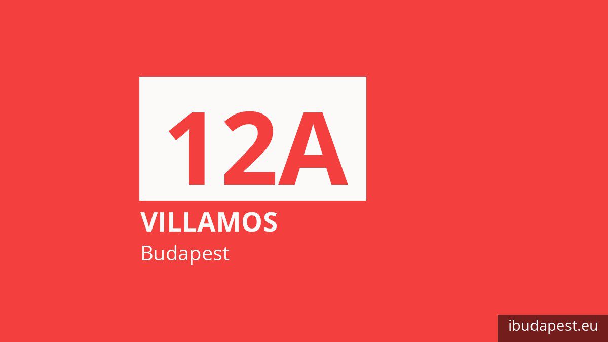 A 12A jelzésű villamos Budapesten