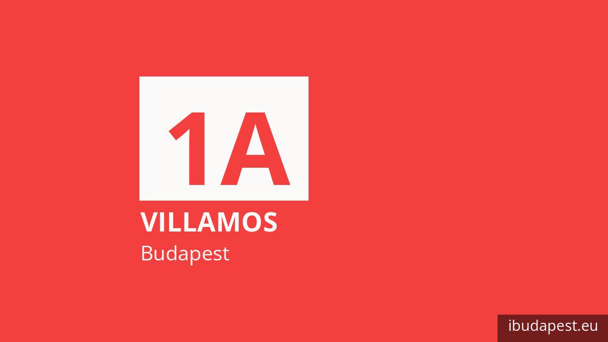 Az 1A jelzésű villamos Budapesten