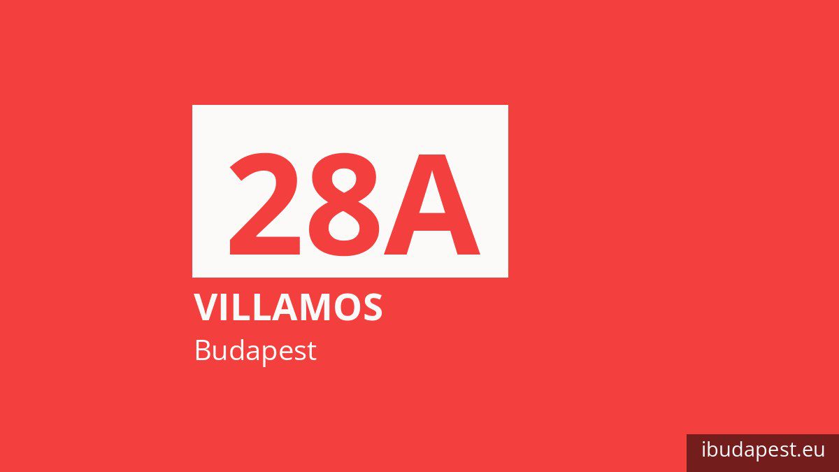 A 28A jelzésű villamos Budapesten