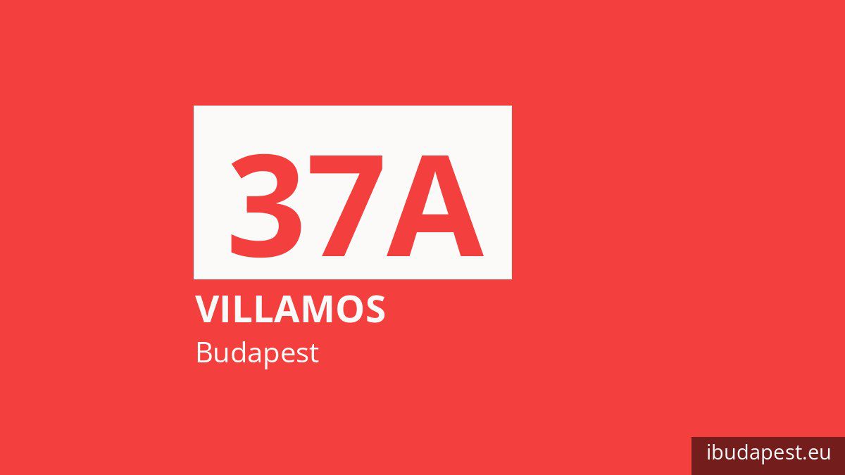 A 37A jelzésű villamos Budapesten