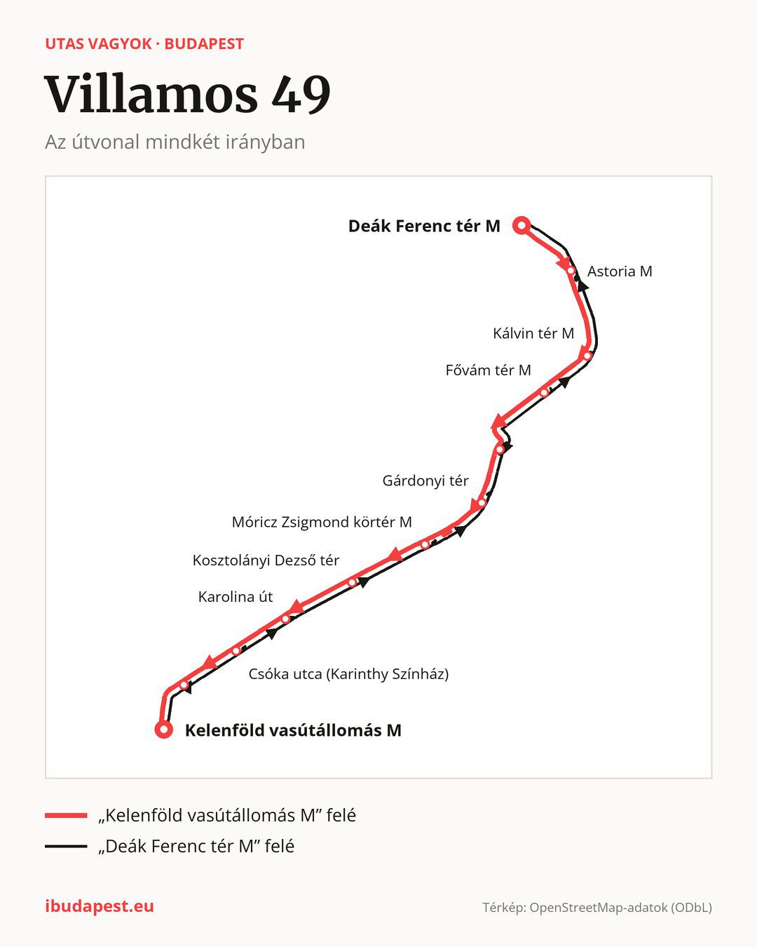 A 49 jelzésű villamos Budapesten