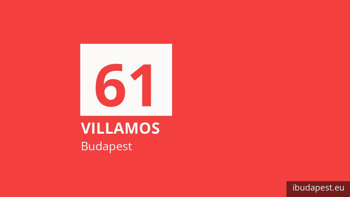 A 61 jelzésű villamos Budapesten