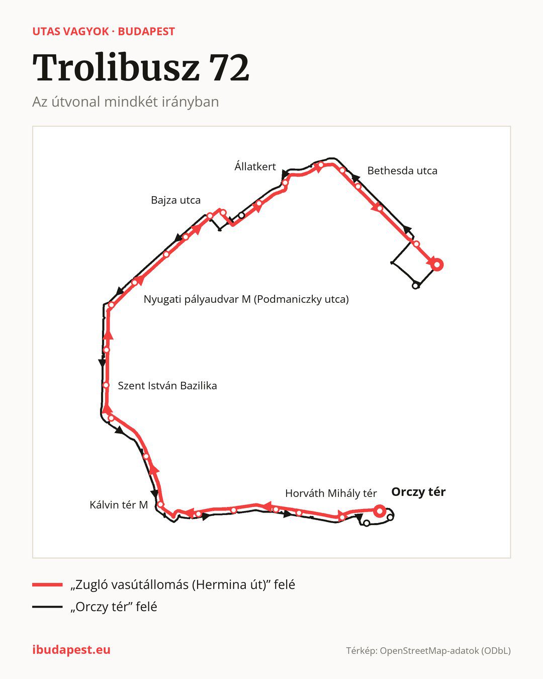 A 72 jelzésű trolibusz Budapesten