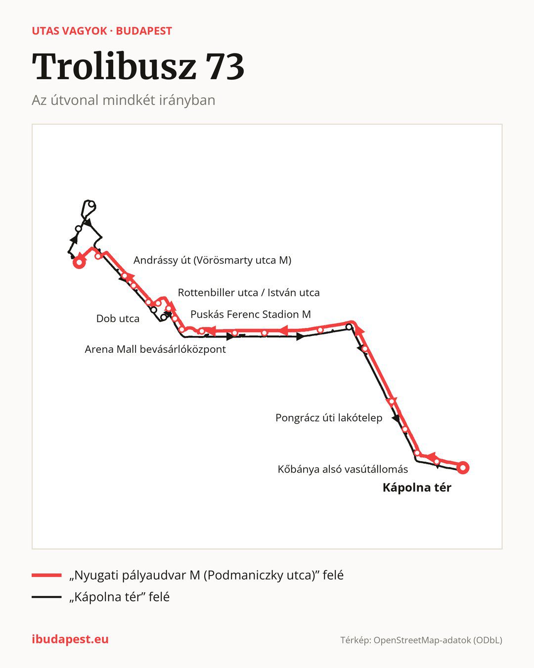 A 73 jelzésű trolibusz Budapesten